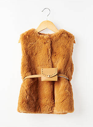 Gilet sans manche col rond marron MAYORAL fille