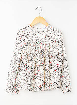 Blouse imprimé fantaisie manches longues blanc MAYORAL fille