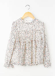 Blouse manches longues manches longues blanc MAYORAL fille