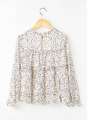 Blouse imprimé fantaisie manches longues blanc MAYORAL fille