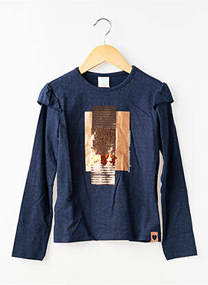 T-shirt stretch manches longues bleu BOBOLI fille