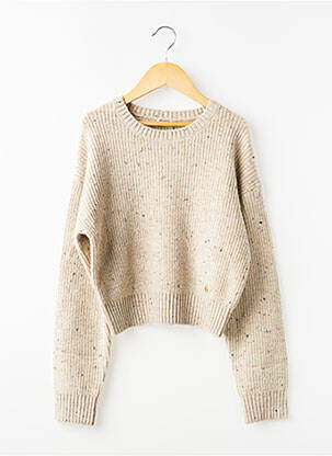 Pull coupe droite manches longues beige MAYORAL fille