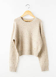 Pull coupe droite manches longues beige MAYORAL fille