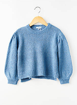 Pull resserrée sur le bas manches longues bleu MAYORAL fille