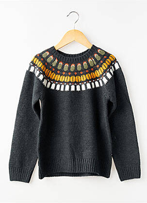 Pull imprimé fantaisie manches longues gris BOBOLI enfant