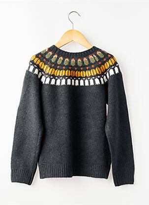Pull imprimé fantaisie manches longues gris BOBOLI enfant