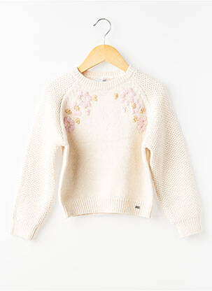 Pull resserrée sur le bas manches longues beige MAYORAL fille