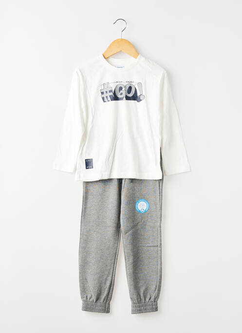 Ensemble pantalon taille élastique blanc MAYORAL garcon