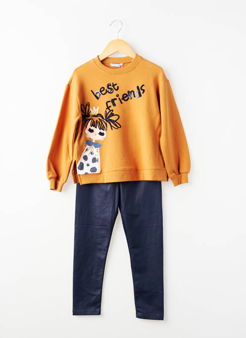 Ensemble pantalon manches longues orange MAYORAL fille