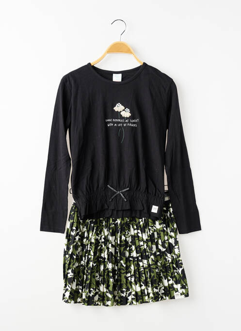 Ensemble jupe manches longues noir BOBOLI fille