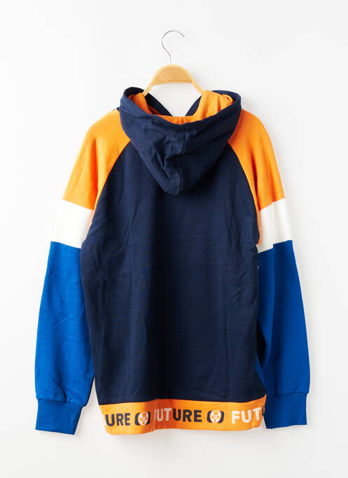 Sweat-shirt à capuche manches longues manches longues bleu BOBOLI garcon