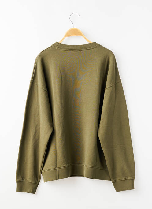 Sweat-shirt sérigraphie floquée manches longues vert LE TEMPS DES CERISES garcon