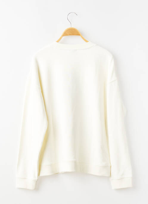 Sweat-shirt sérigraphie floquée manches longues blanc LE TEMPS DES CERISES garcon