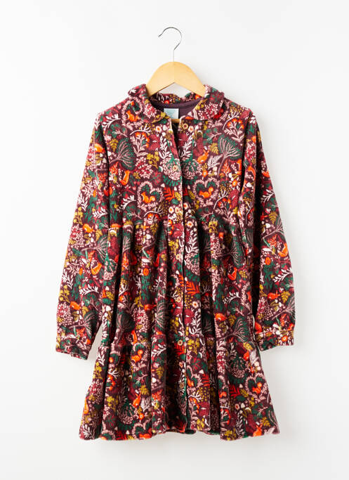 Robe mi-longue manches longues violet BOBOLI fille