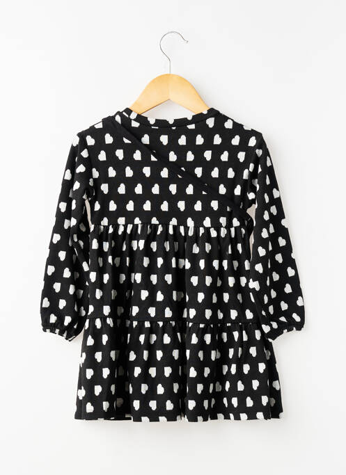 Robe courte imprimé fantaisie manches longues noir MAYORAL fille