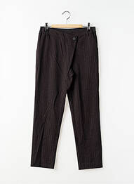 Pantalon droit poches taille élastique noir LE TEMPS DES CERISES fille