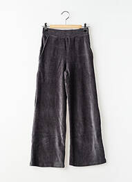 Pantalon large tissage velours taille élastique gris MAYORAL fille