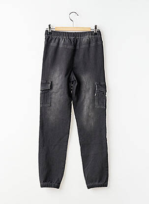 Pantalon cargo stretch taille élastique noir BOBOLI garcon