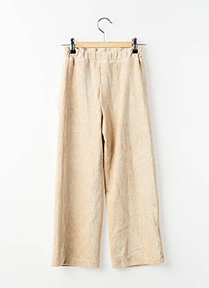 Pantalon droit tissage velours taille ajustable beige MAYORAL fille