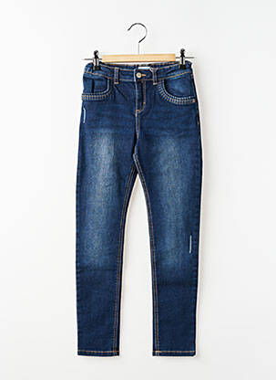 Jeans coupe slim stretch taille ajustable bleu MAYORAL fille