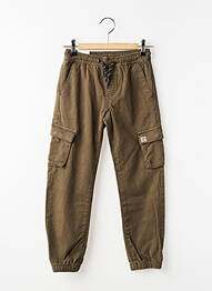 Pantalon cargo stretch taille élastique vert MAYORAL garcon