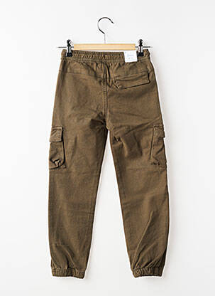 Pantalon cargo stretch taille élastique vert MAYORAL garçon