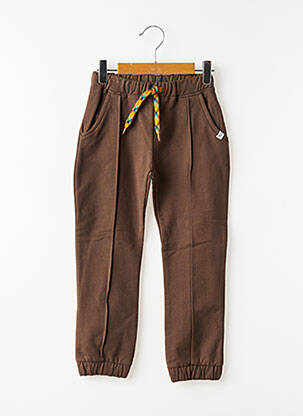 Jogging stretch taille élastique marron NOPPIES garcon