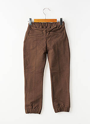Jogging stretch taille élastique marron NOPPIES garçon