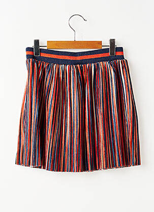 Jupe courte coupe droite orange BOBOLI fille