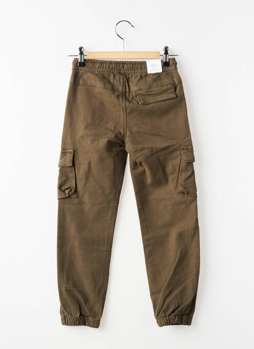 Pantalon cargo stretch taille élastique vert MAYORAL garcon