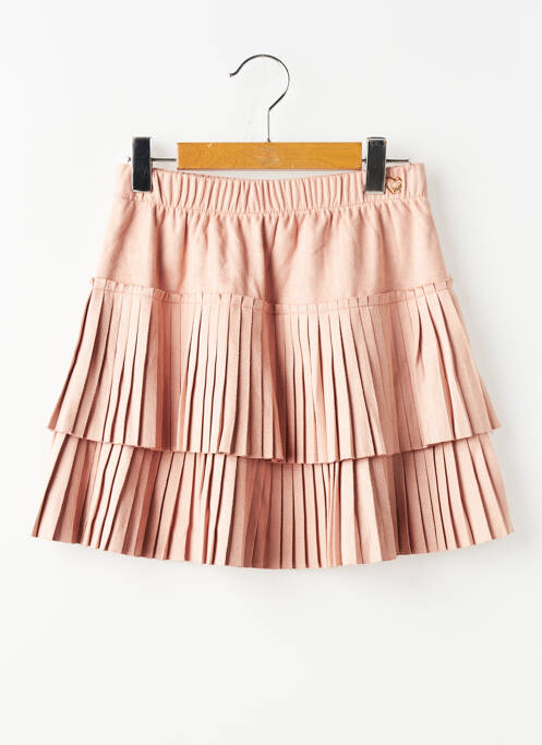 Jupe courte coupe droite rose MAYORAL fille