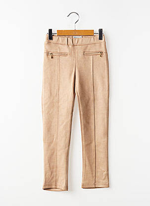Pantalon slim taille élastique taille élastique beige MAYORAL fille