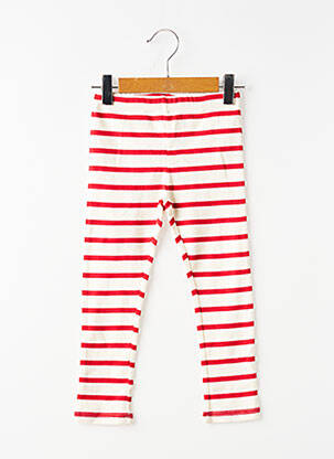 Legging slim taille élastique rouge BULLE DE BB fille