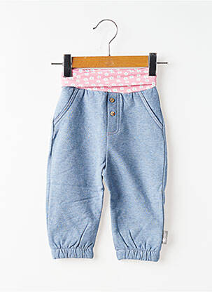 Pantalon droit resserrée sur le bas taille élastique bleu STERNTALER fille