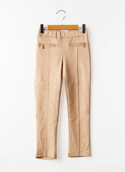 Pantalon slim taille élastique taille élastique beige MAYORAL fille