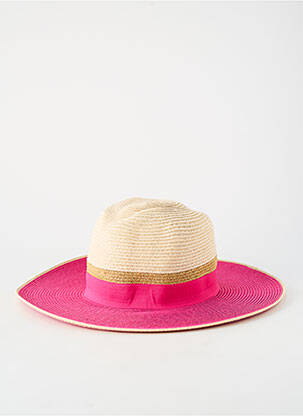 Chapeau forme chapeau paille rose BETMAR femme