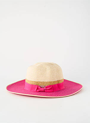 Chapeau forme chapeau paille rose BETMAR femme