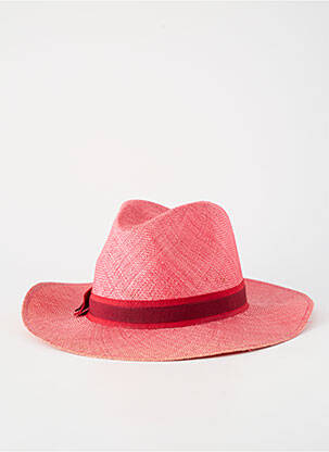 Chapeau forme chapeau paille rouge MTM homme