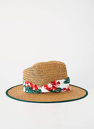 Chapeau imprimé fleurs vert M BY FLECHET unisexe