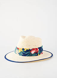 Chapeau imprimé fleurs bleu M BY FLECHET unisexe