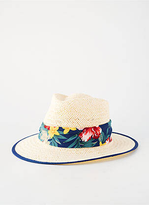 Chapeau imprimé fleurs bleu M BY FLECHET unisexe