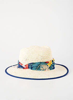 Chapeau imprimé fleurs bleu M BY FLECHET unisexe