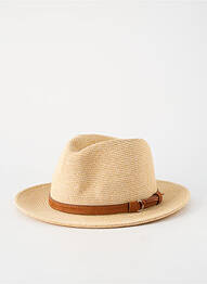 Chapeau forme chapeau paille marron VIA LORENZO homme