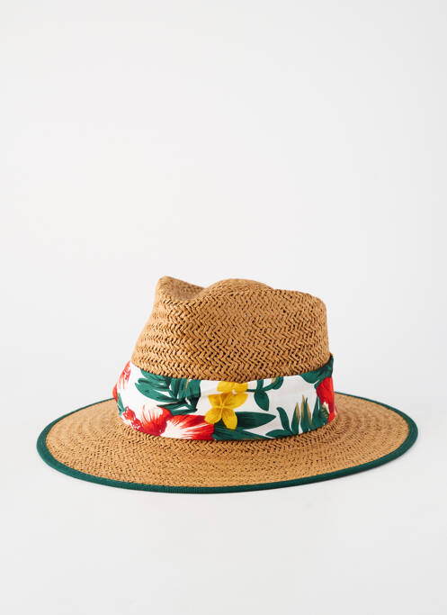 Chapeau imprimé fleurs vert M BY FLECHET unisexe