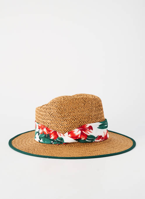 Chapeau imprimé fleurs vert M BY FLECHET unisexe