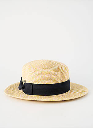 Chapeau forme chapeau paille noir AUREGA femme