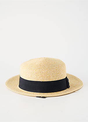 Chapeau forme chapeau paille noir AUREGA femme