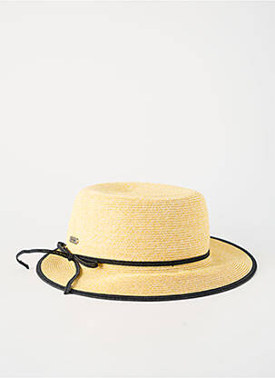 Chapeau forme chapeau paille noir AUREGA femme