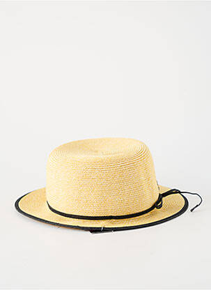 Chapeau forme chapeau paille noir AUREGA femme