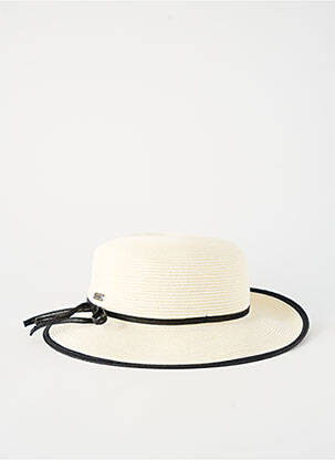 Chapeau forme chapeau paille blanc AUREGA femme